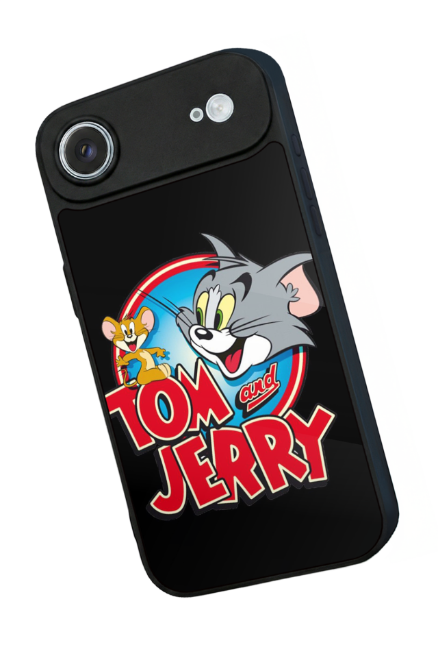 iPhone 17 Air Uyumlu Tom And Jerry Tasarımlı Glossy Premium Kılıf