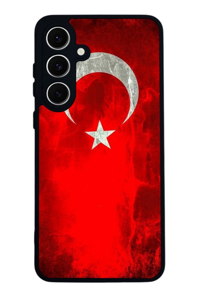 Samsung Galaxy S24 FE Uyumlu Türk Bayragi Tasarımlı Glossy Premium Kılıf