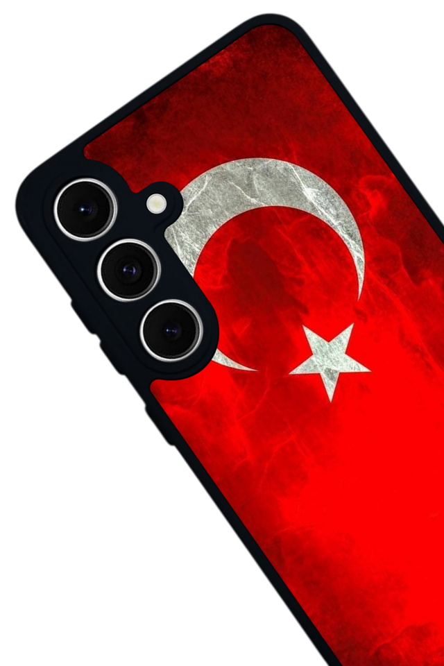 Samsung Galaxy S24 FE Uyumlu Türk Bayragi Tasarımlı Glossy Premium Kılıf