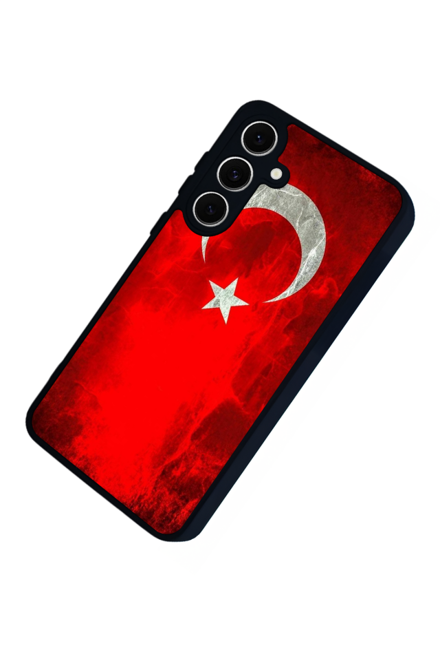 Samsung Galaxy S24 FE Uyumlu Türk Bayragi Tasarımlı Glossy Premium Kılıf
