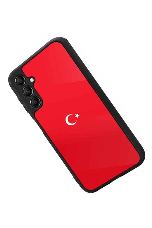 Samsung Galaxy A14 Uyumlu Türk Bayragi Tasarımlı Glossy Premium Kılıf