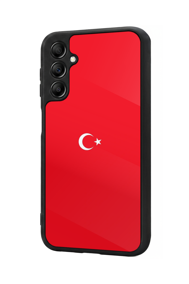 Samsung Galaxy A14 Uyumlu Türk Bayragi Tasarımlı Glossy Premium Kılıf