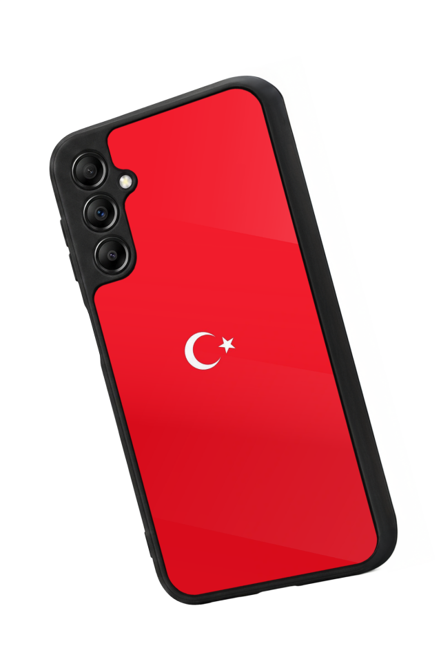Samsung Galaxy A14 Uyumlu Türk Bayragi Tasarımlı Glossy Premium Kılıf