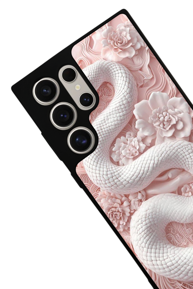 Samsung Galaxy S22 Ultra Uyumlu Yılan Tasarımlı Glossy Premium Kılıf