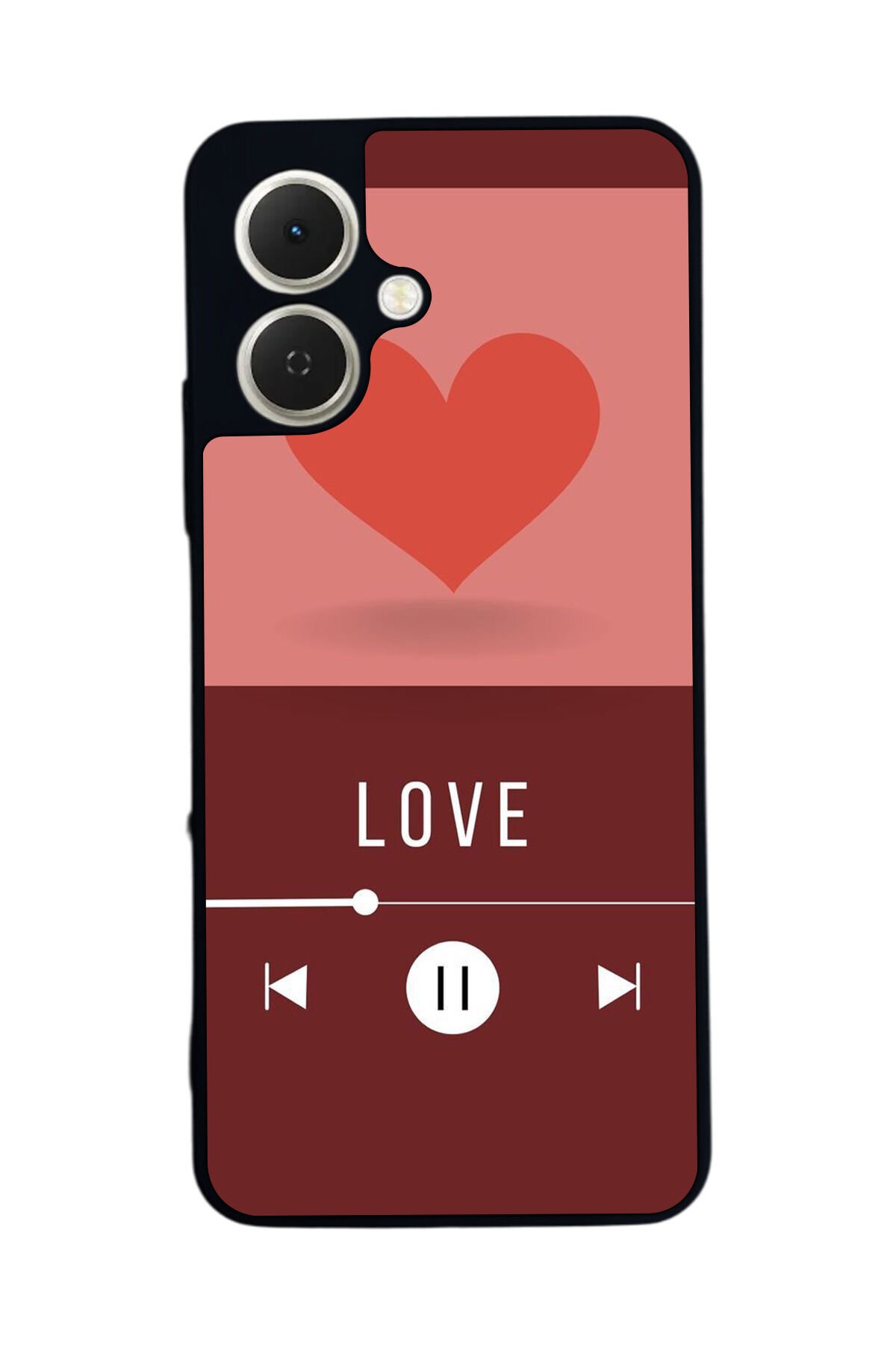 Tecno Spark GO 2 Uyumlu Kalp Love Tasarımlı Glossy Premium Kılıf