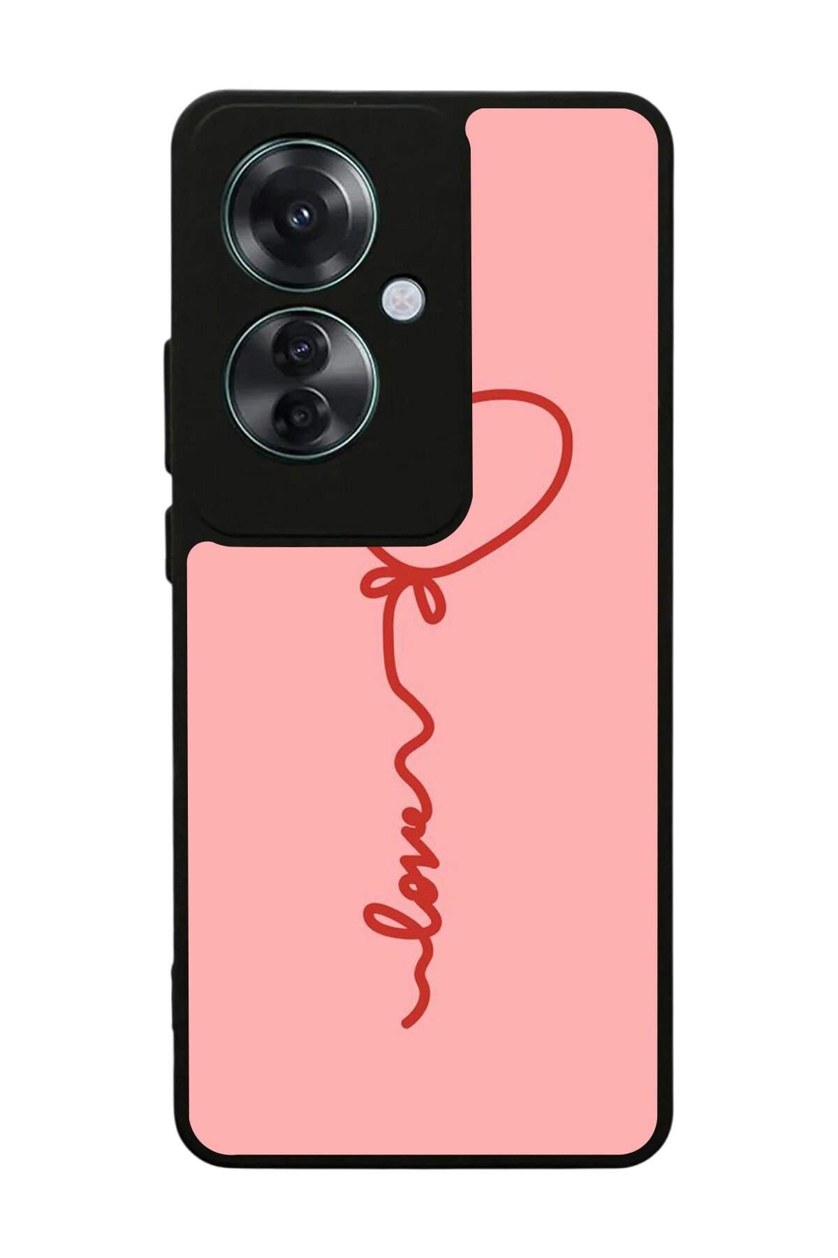 Oppo Reno 11F Uyumlu Kalp Love Tasarımlı Glossy Premium Kılıf