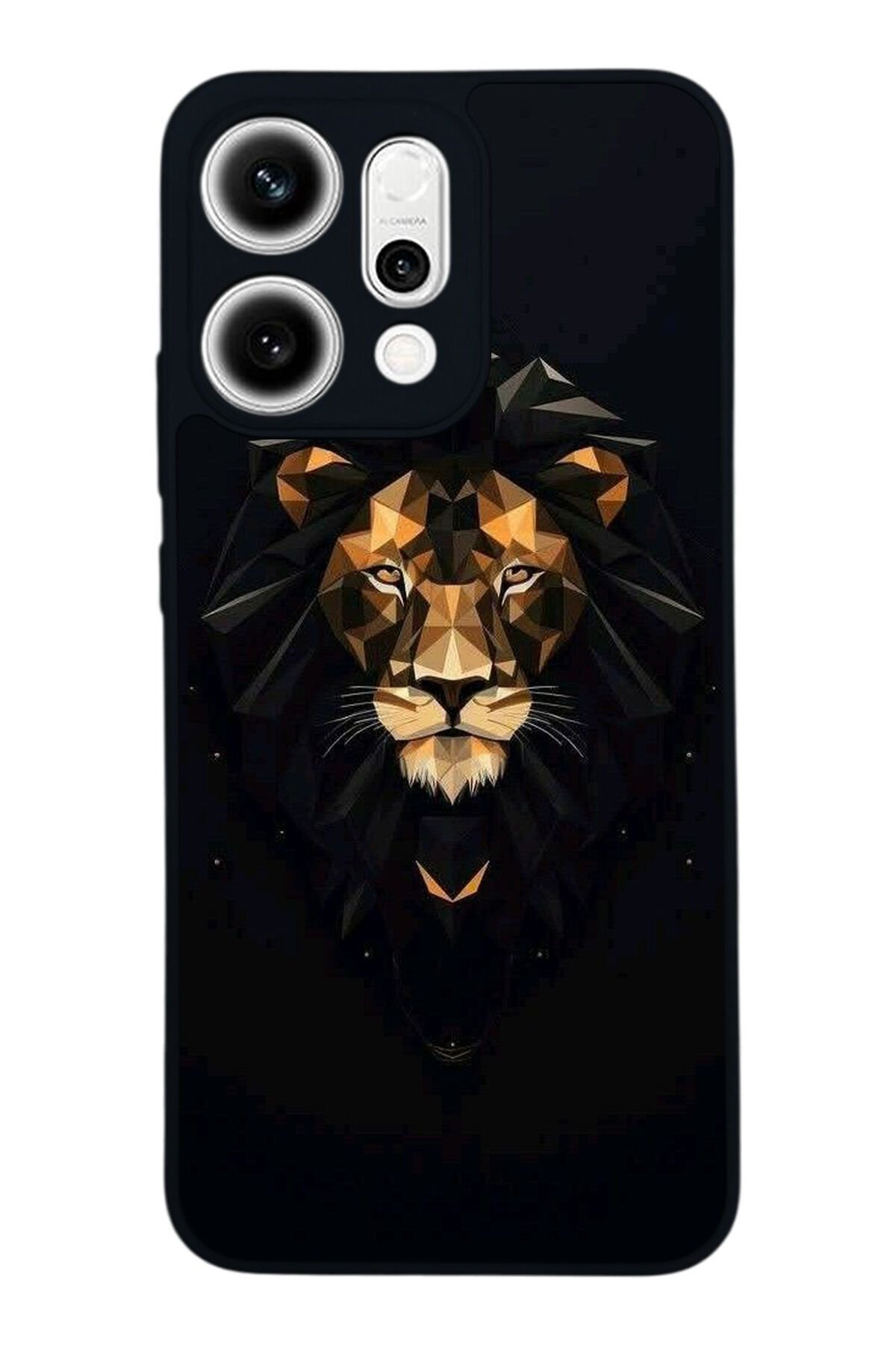 Oppo Reno 14 Uyumlu Aslan Tasarımlı Glossy Premium Kılıf