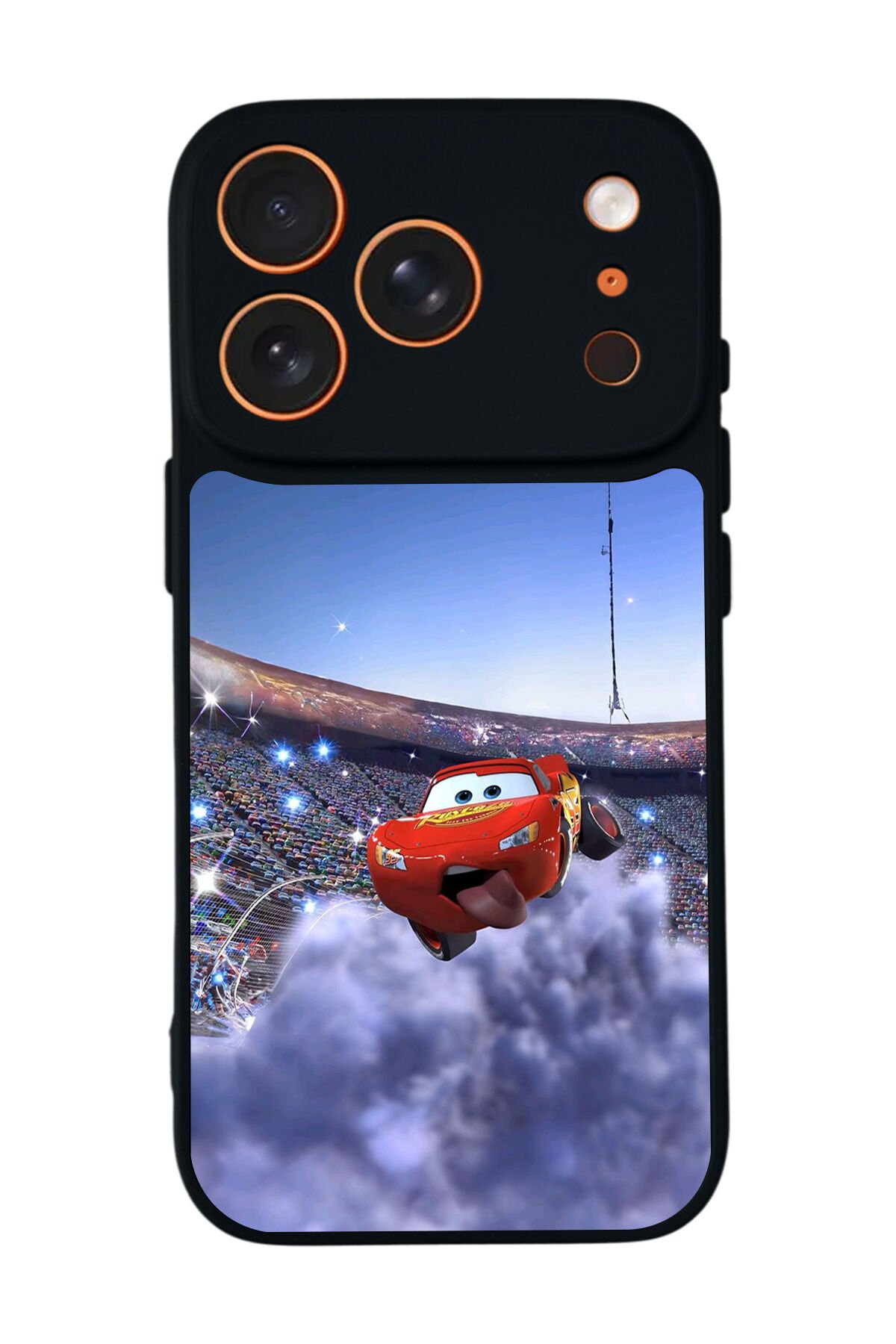 iPhone 17 Pro Max Uyumlu Şimsek McQueen Tasarımlı Glossy Premium Kılıf