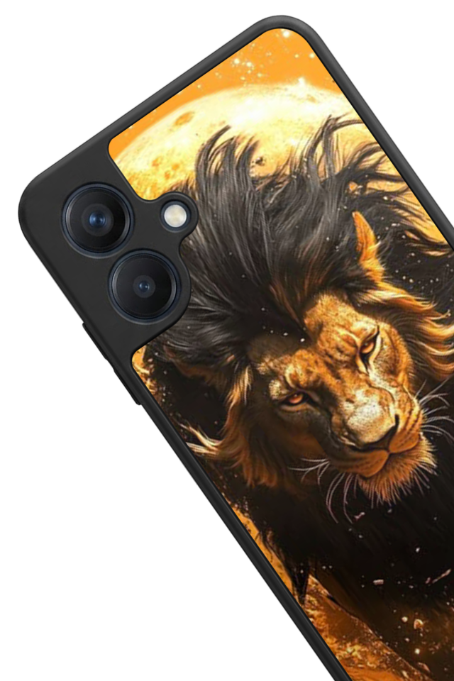 Samsung Galaxy A07 Uyumlu Aslan Tasarımlı Glossy Premium Kılıf