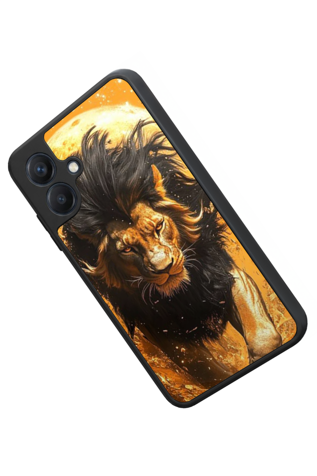 Samsung Galaxy A07 Uyumlu Aslan Tasarımlı Glossy Premium Kılıf