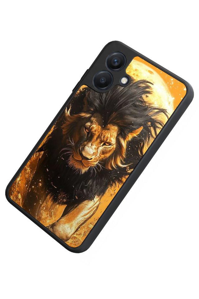 Samsung Galaxy A07 Uyumlu Aslan Tasarımlı Glossy Premium Kılıf