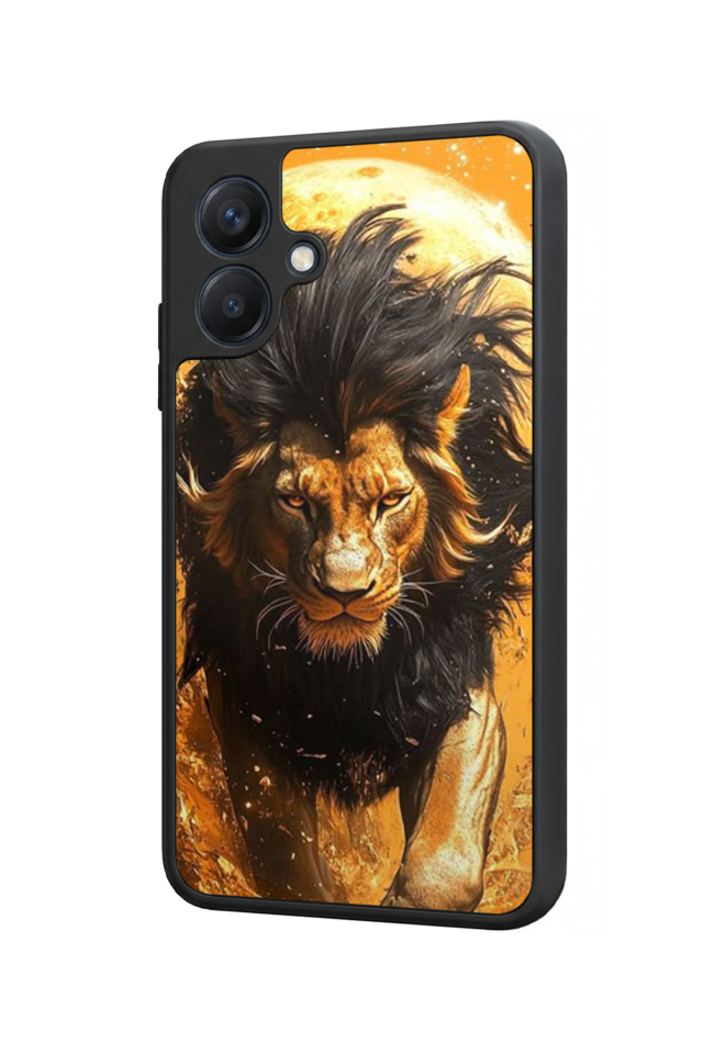 Samsung Galaxy A07 Uyumlu Aslan Tasarımlı Glossy Premium Kılıf