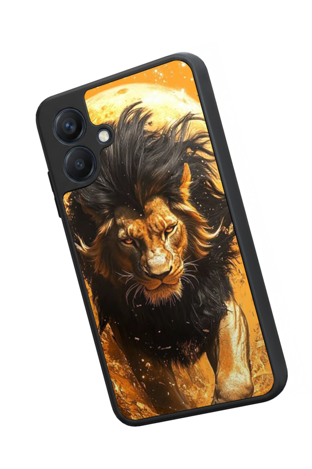 Samsung Galaxy A07 Uyumlu Aslan Tasarımlı Glossy Premium Kılıf