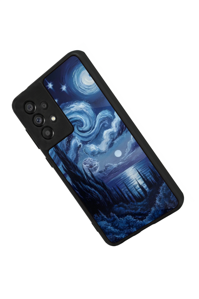 Samsung Galaxy A73 Uyumlu Ay Tasarımlı Glossy Premium Kılıf