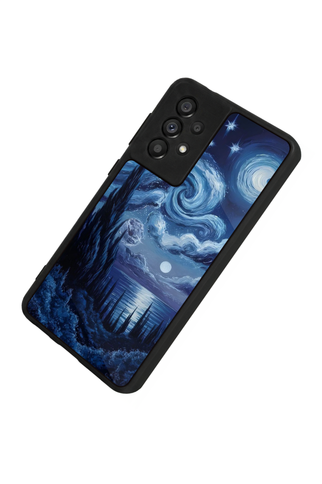 Samsung Galaxy A73 Uyumlu Ay Tasarımlı Glossy Premium Kılıf