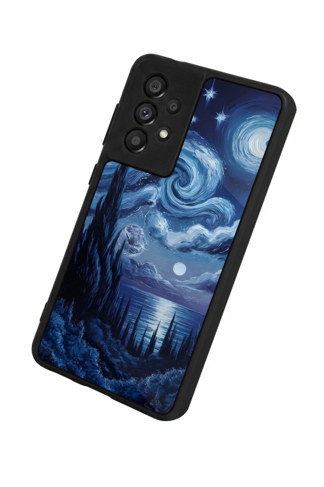 Samsung Galaxy A73 Uyumlu Ay Tasarımlı Glossy Premium Kılıf