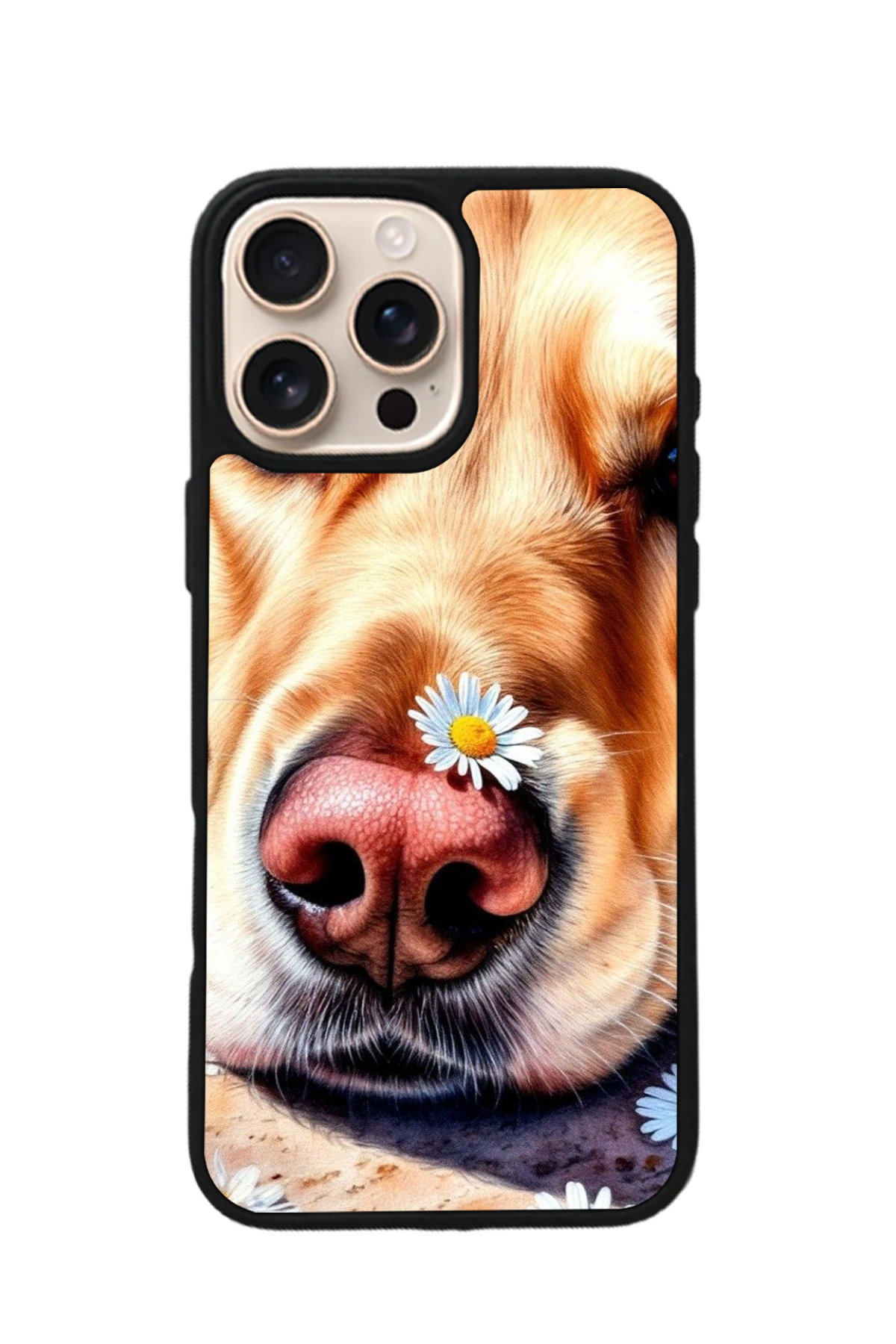 iPhone 16 Pro Uyumlu Golden Kopek Tasarımlı Glossy Premium Kılıf