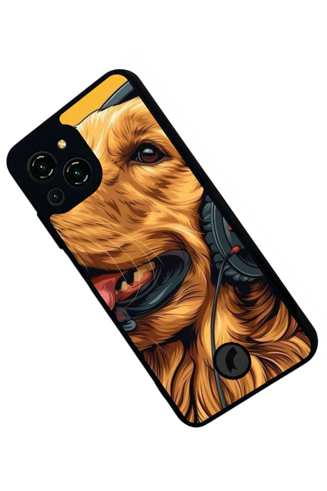 Reeder S23 Pro Max Uyumlu Golden Kopek Tasarımlı Glossy Premium Kılıf