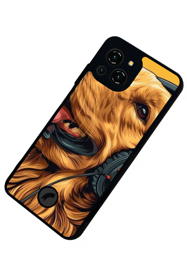 Reeder S23 Pro Max Uyumlu Golden Kopek Tasarımlı Glossy Premium Kılıf