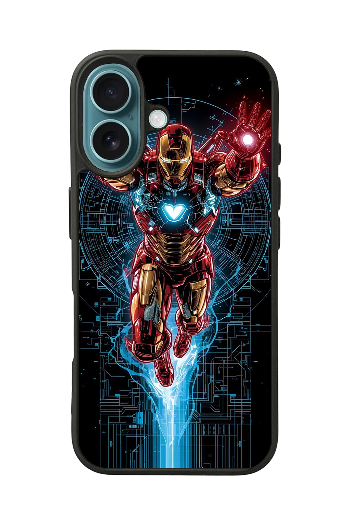 iPhone 16 Plus Uyumlu Iron Man ( Demir Adam ) Tasarımlı Glossy Premium Kılıf