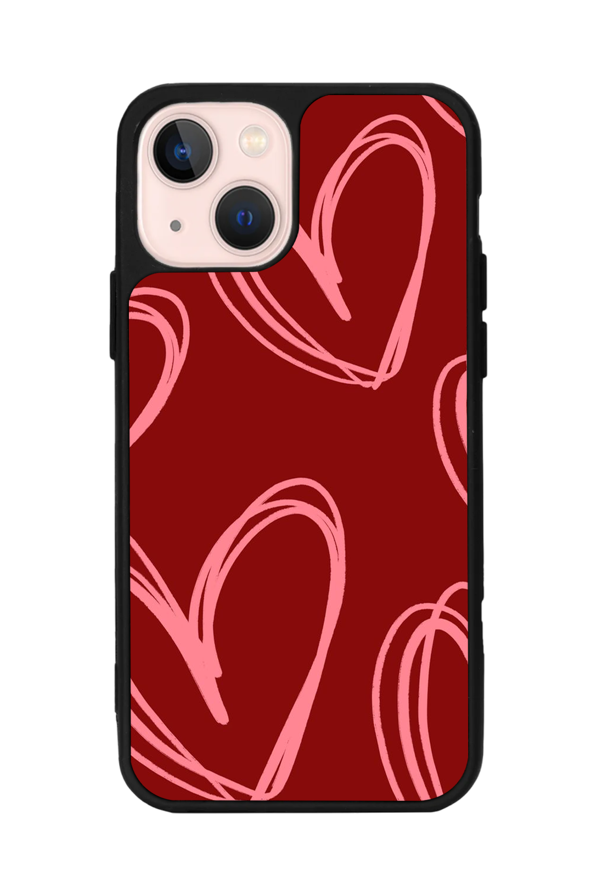 iPhone 15 Plus Uyumlu Kalp Love Tasarımlı Glossy Premium Kılıf