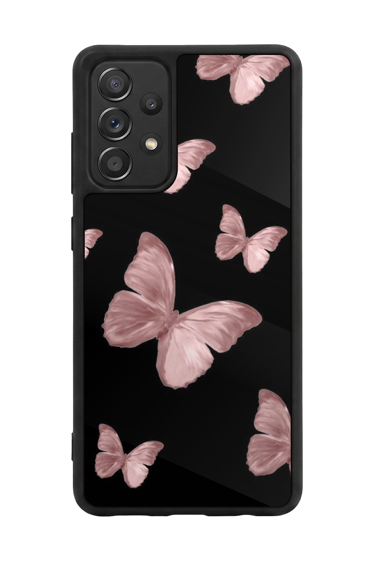 Samsung Galaxy A72 Uyumlu Kelebek Tasarımlı Glossy Premium Kılıf