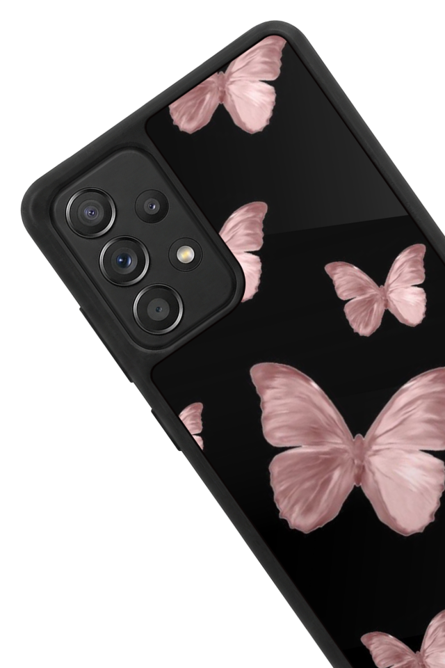 Samsung Galaxy A72 Uyumlu Kelebek Tasarımlı Glossy Premium Kılıf