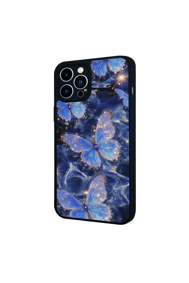 iPhone 12 Pro Max Uyumlu Kelebek Tasarımlı Glossy Premium Kılıf
