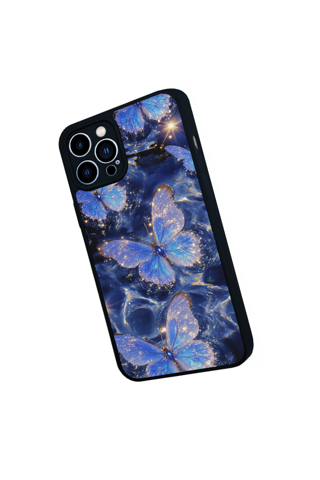 iPhone 12 Pro Max Uyumlu Kelebek Tasarımlı Glossy Premium Kılıf