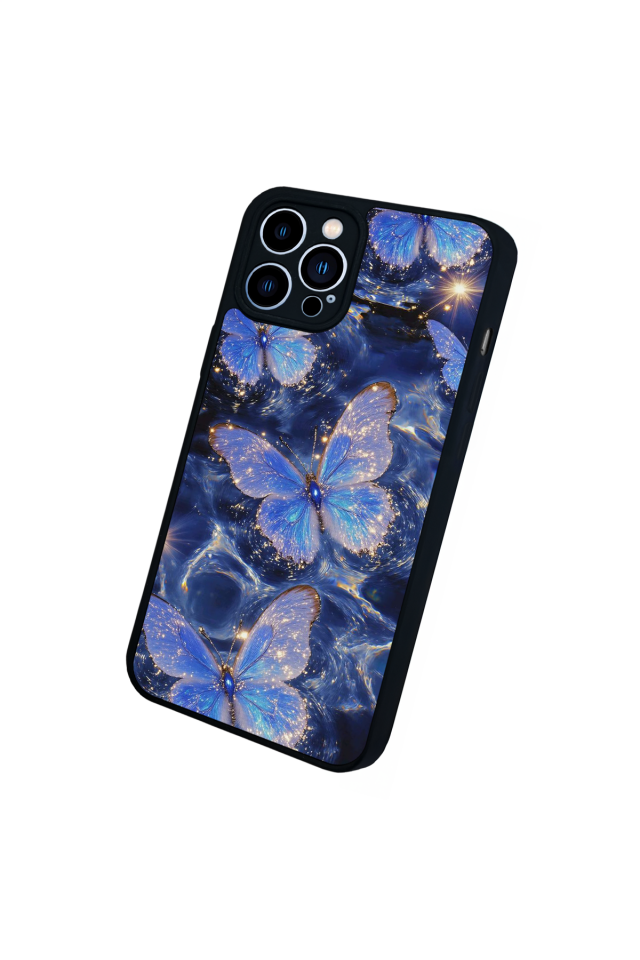 iPhone 12 Pro Max Uyumlu Kelebek Tasarımlı Glossy Premium Kılıf