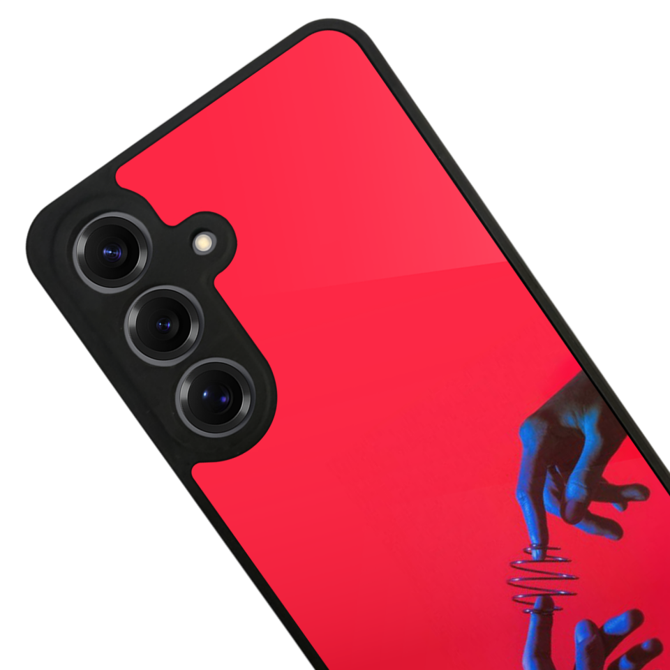 Samsung Galaxy S25 Uyumlu Kirmizi Tasarımlı Glossy Premium Kılıf