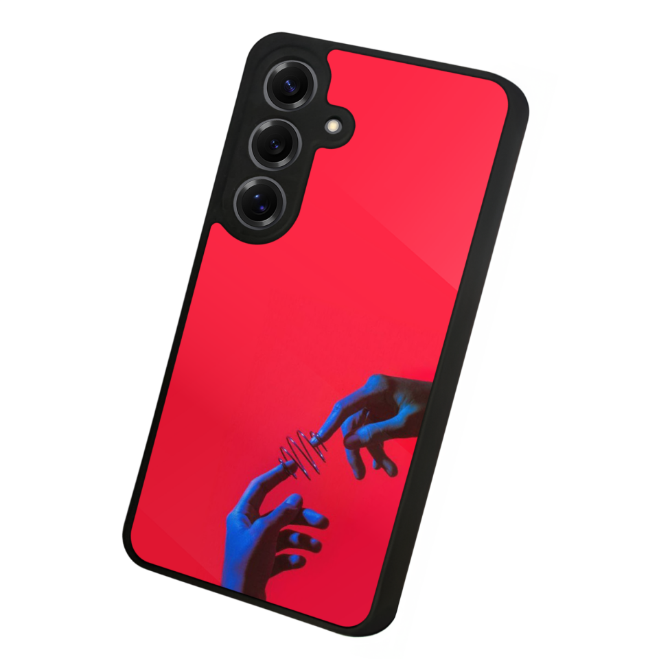 Samsung Galaxy S25 Uyumlu Kirmizi Tasarımlı Glossy Premium Kılıf