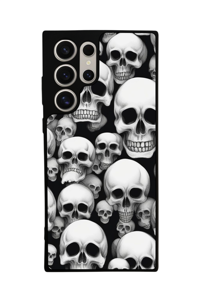 Samsung Galaxy S24 Ultra Uyumlu KuruKafa Tasarımlı Glossy Premium Kılıf