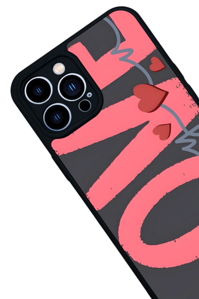 iPhone 13 Pro Max Uyumlu Love Tasarımlı Glossy Premium Kılıf