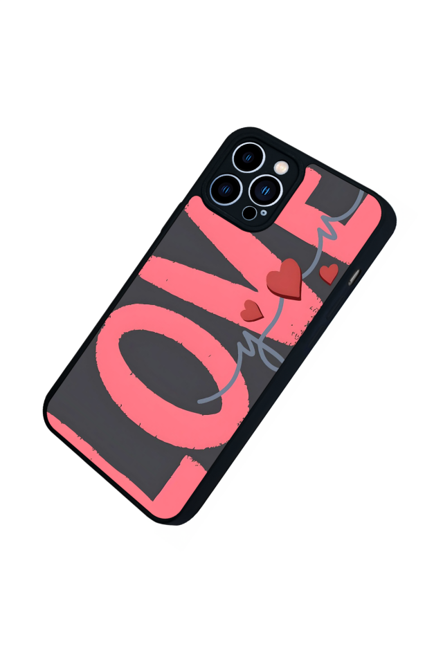 iPhone 13 Pro Max Uyumlu Love Tasarımlı Glossy Premium Kılıf