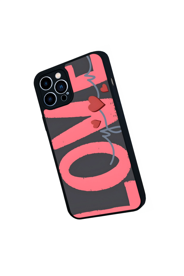 iPhone 13 Pro Max Uyumlu Love Tasarımlı Glossy Premium Kılıf