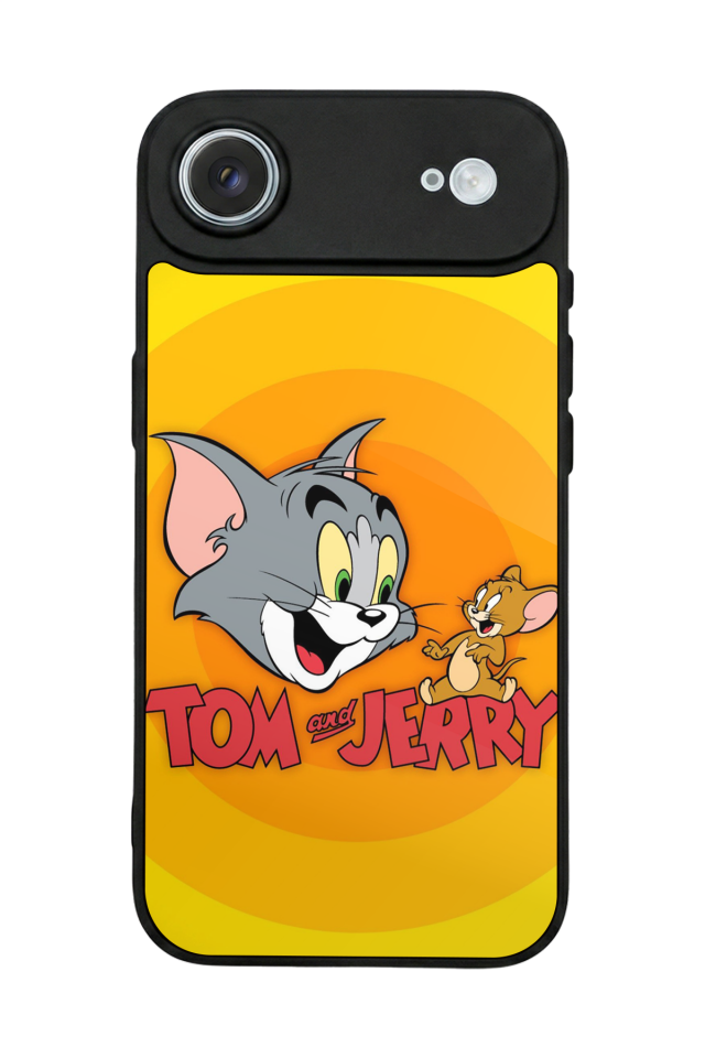 iPhone 17 Air Uyumlu Tom And Jerry Tasarımlı Glossy Premium Kılıf