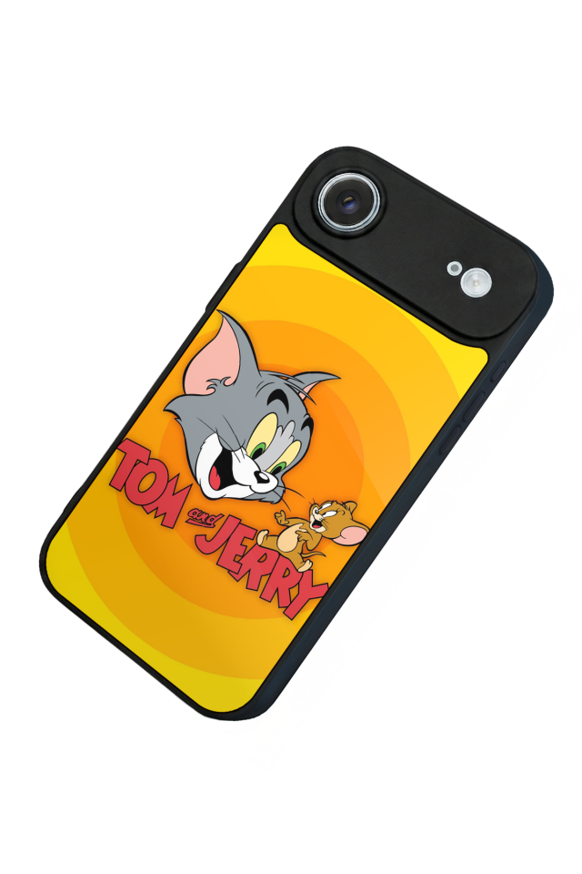 iPhone 17 Air Uyumlu Tom And Jerry Tasarımlı Glossy Premium Kılıf