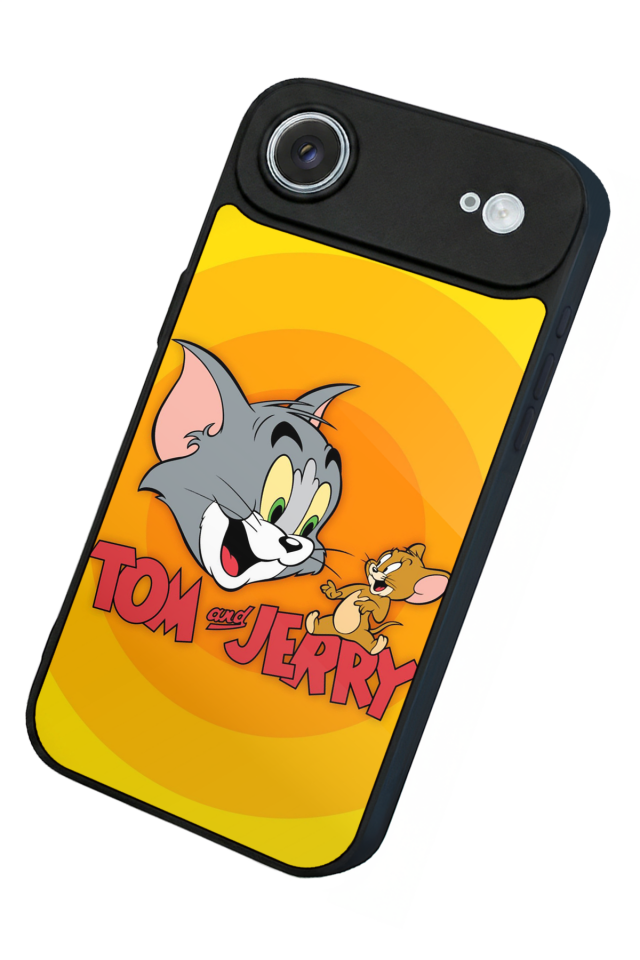iPhone 17 Air Uyumlu Tom And Jerry Tasarımlı Glossy Premium Kılıf