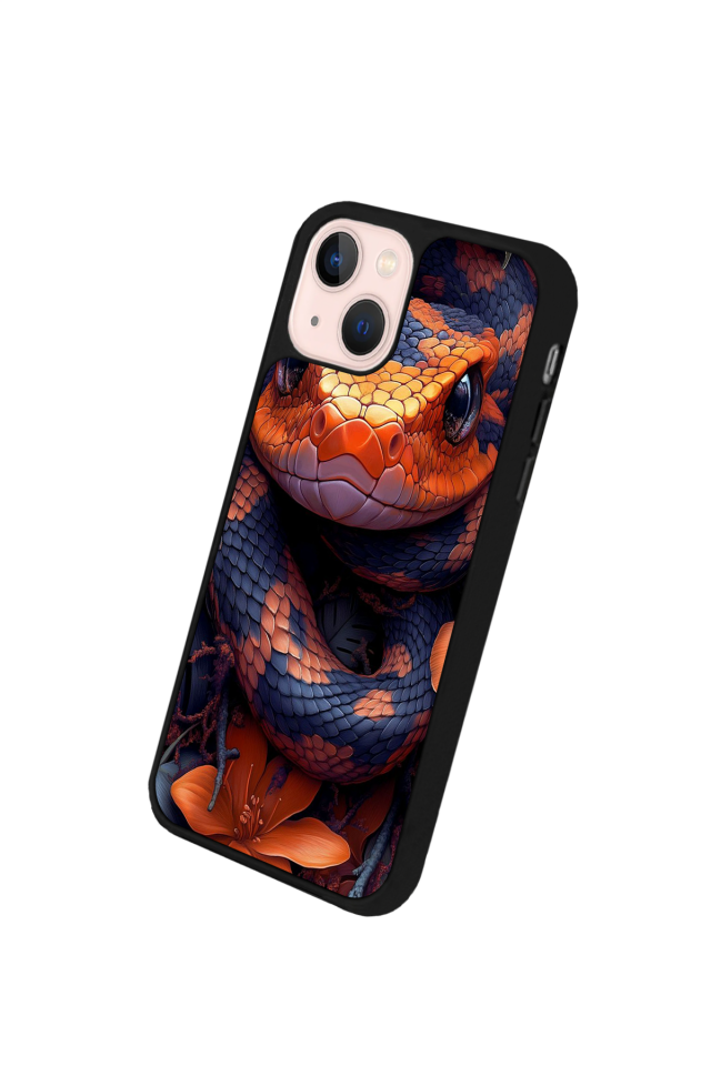 iPhone 14 Plus Uyumlu Yılan Tasarımlı Glossy Premium Kılıf