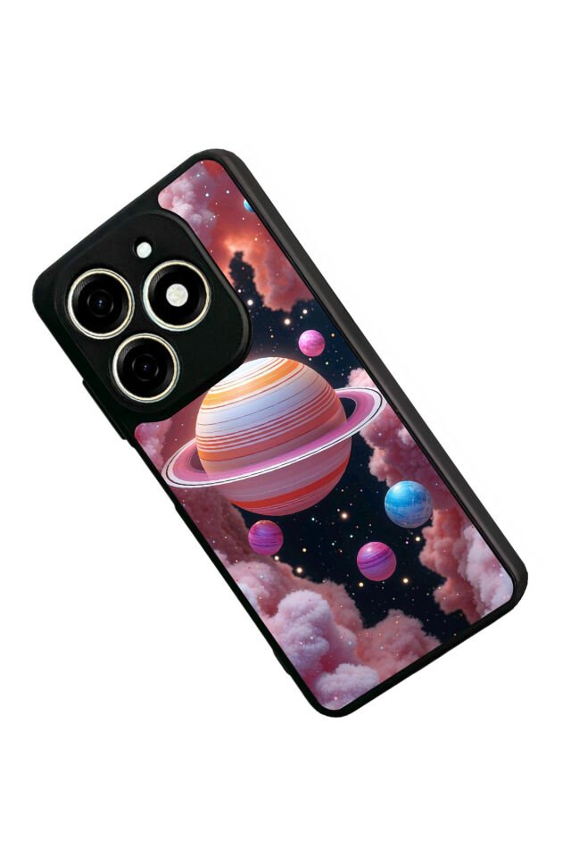 Infınıx Smart 8 Pro Uyumlu Uzay Tasarımlı Glossy Premium Kılıf