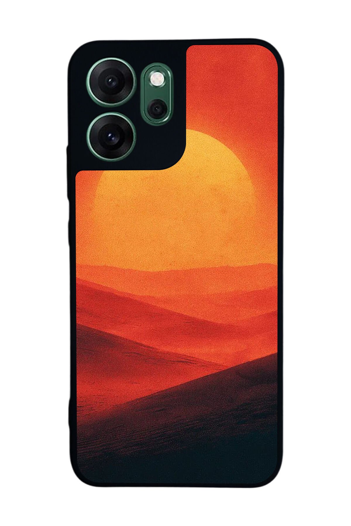 Oppo Reno 14F Uyumlu Güneş Tasarımlı Glossy Premium Kılıf