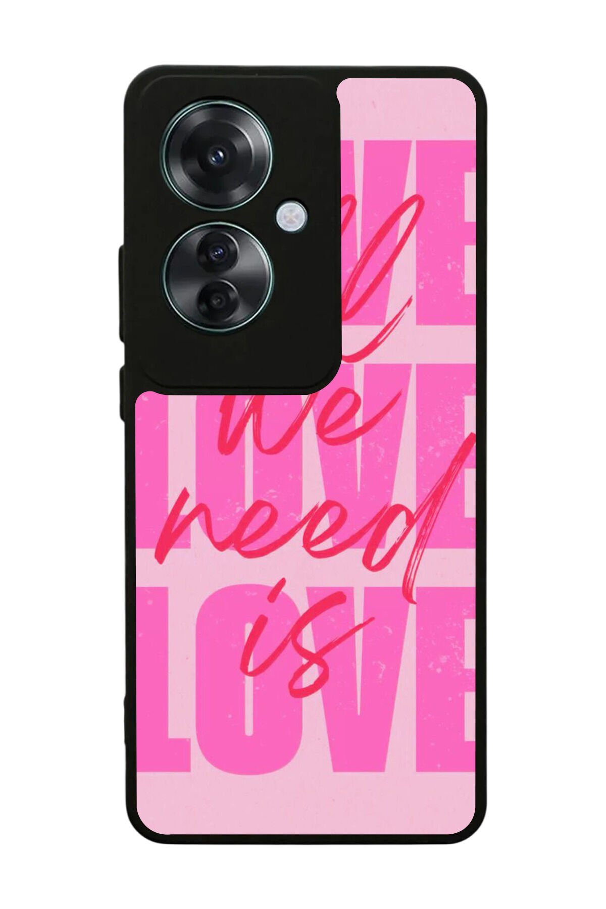 Oppo Reno 11F Uyumlu Love Tasarımlı Glossy Premium Kılıf