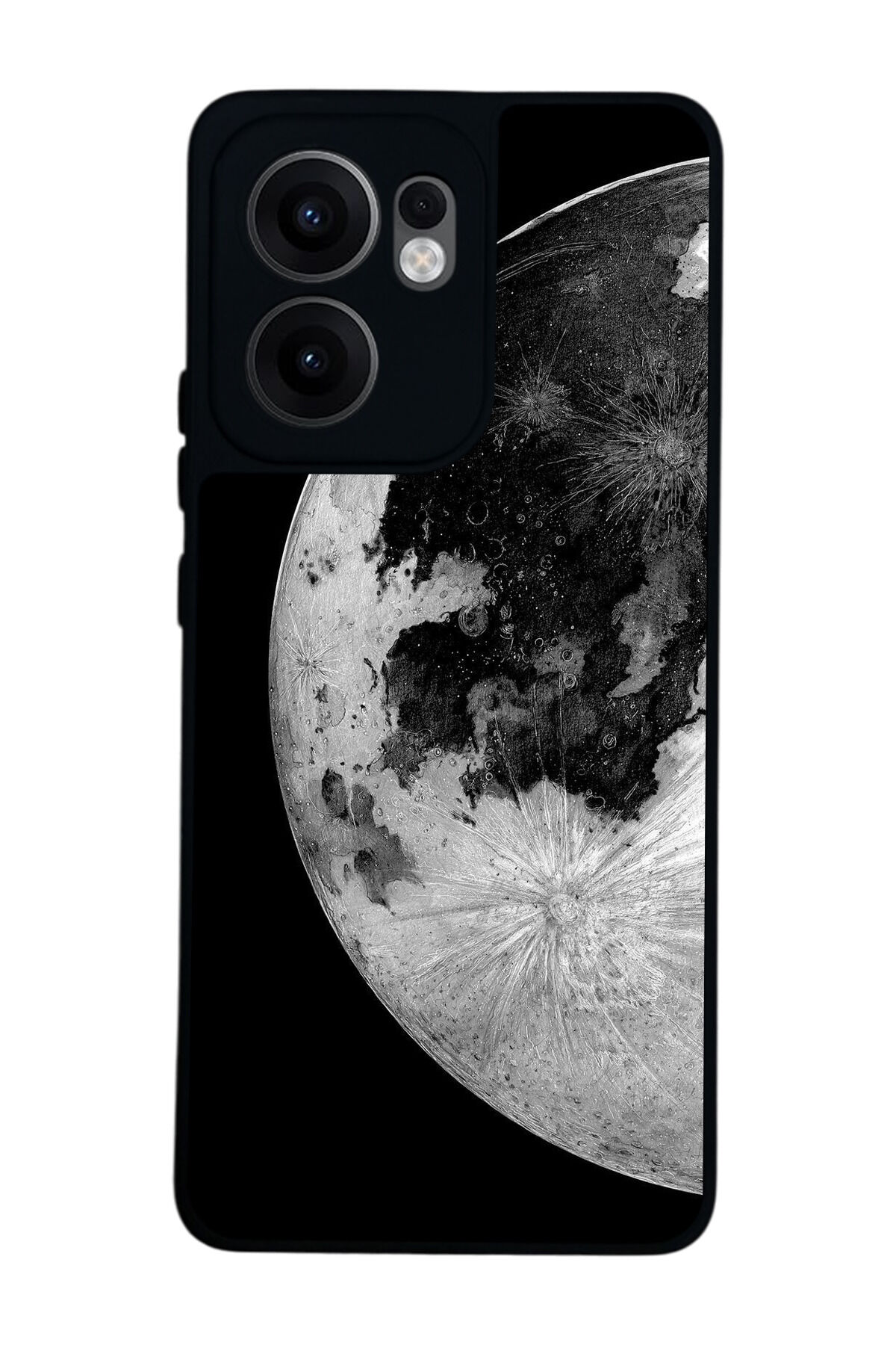 Oppo Reno 13F Uyumlu Ay Tasarımlı Glossy Premium Kılıf