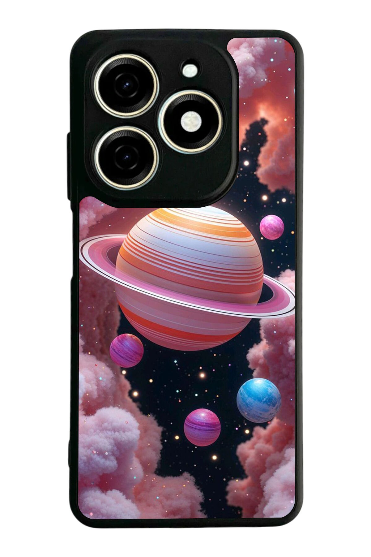 Infınıx Smart 8 Pro Uyumlu Uzay Tasarımlı Glossy Premium Kılıf