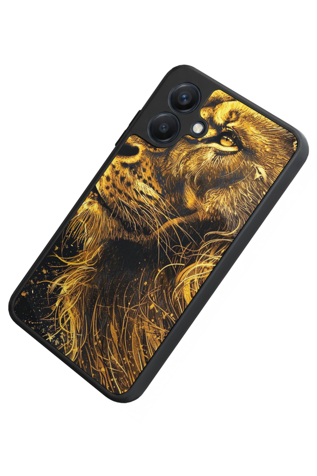 Samsung Galaxy A07 Uyumlu Aslan Tasarımlı Glossy Premium Kılıf