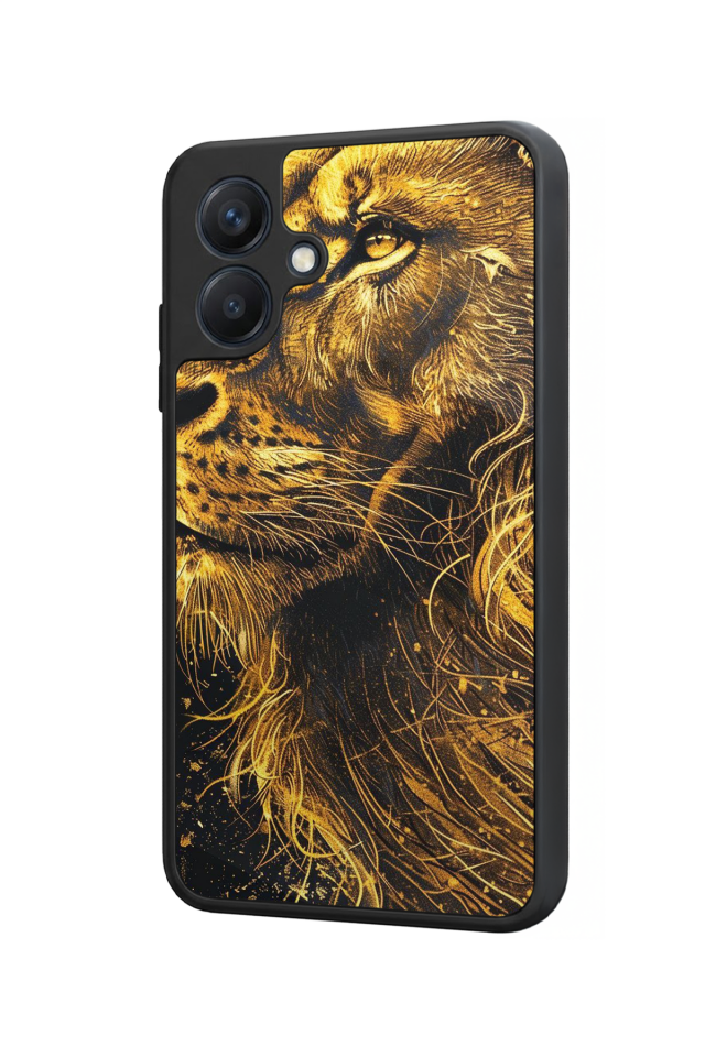 Samsung Galaxy A07 Uyumlu Aslan Tasarımlı Glossy Premium Kılıf