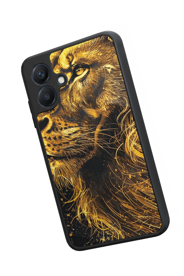 Samsung Galaxy A07 Uyumlu Aslan Tasarımlı Glossy Premium Kılıf