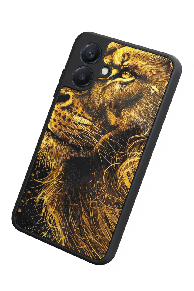 Samsung Galaxy A07 Uyumlu Aslan Tasarımlı Glossy Premium Kılıf