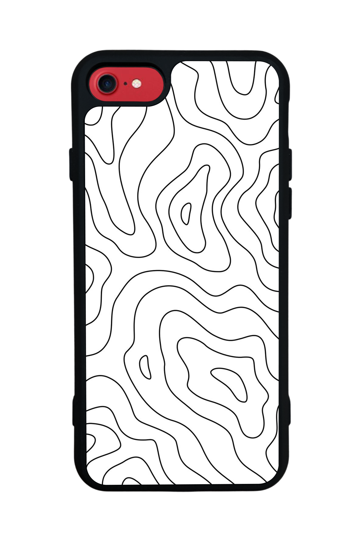 iPhone SE Uyumlu Çizgi Sanatı Tasarımlı Glossy Premium Kılıf